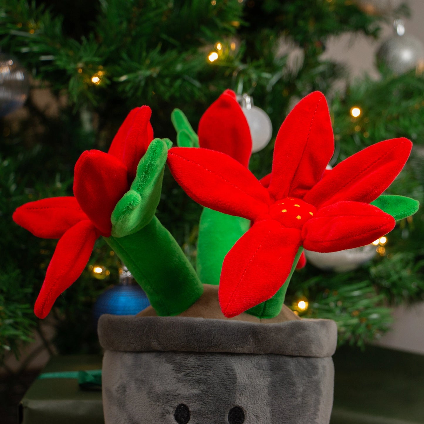 Henrietta Poinsettia Christmas Dog Toy