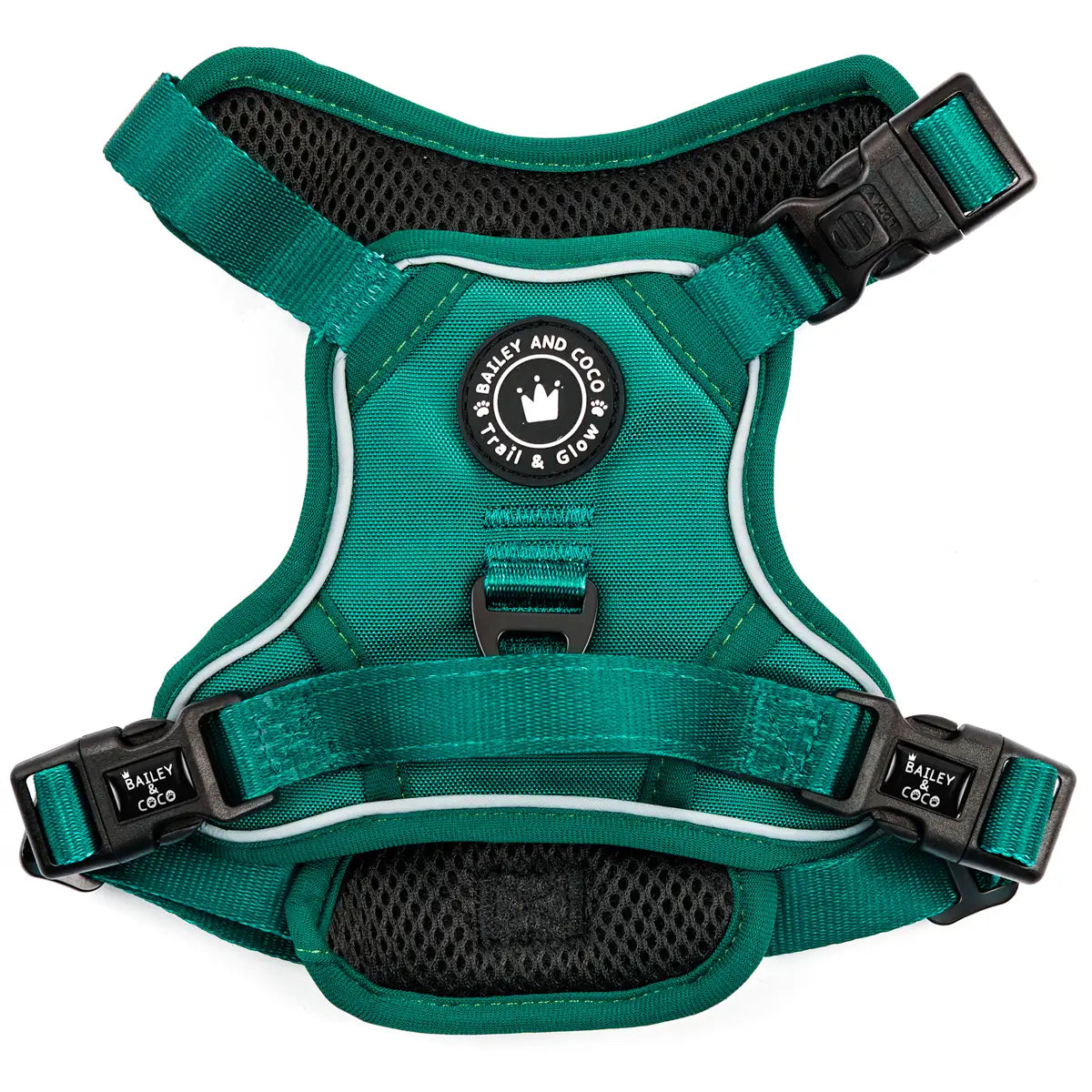 Trail & Glow Dog Harness - The Emerald Green One