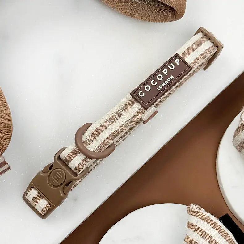 Cocopup London Linen Stripes Collar