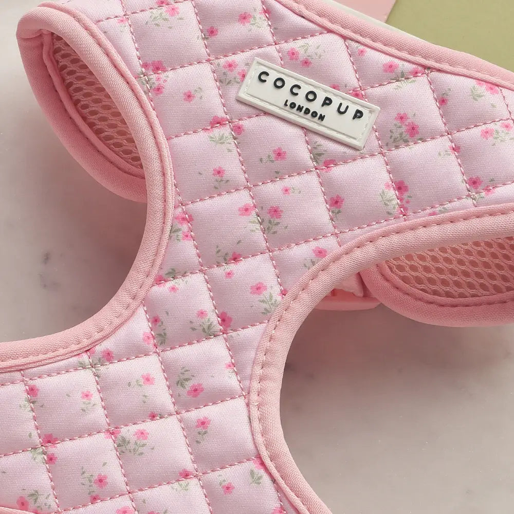 Cocopup Quilted Ditsy Floral Pink Harness