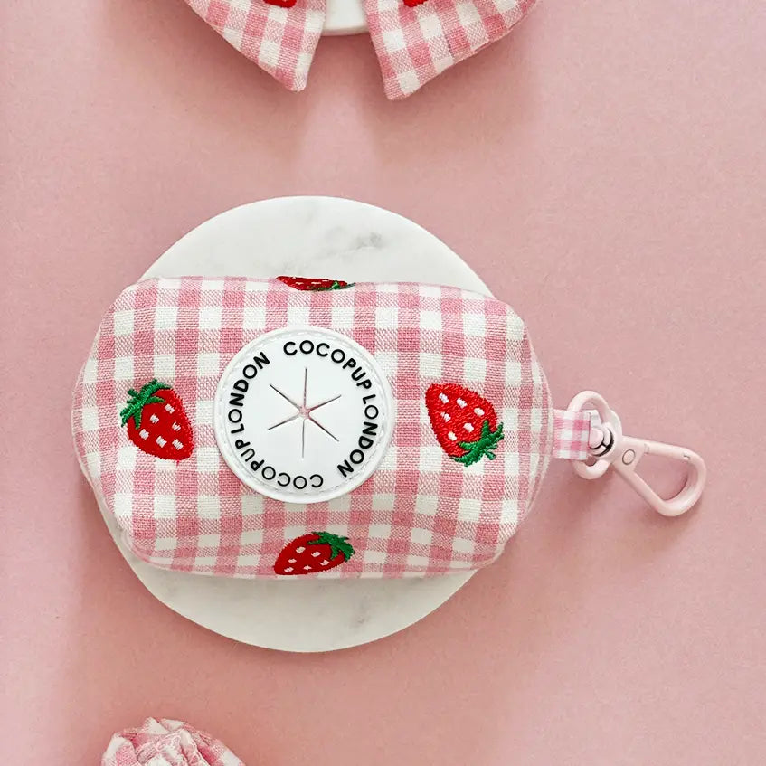 Cocopup Strawberry Picnic Pup Poop Bag Holder