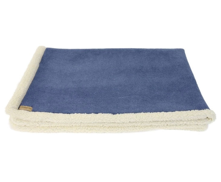 Denim Blue Sherpa Fleece Blanket