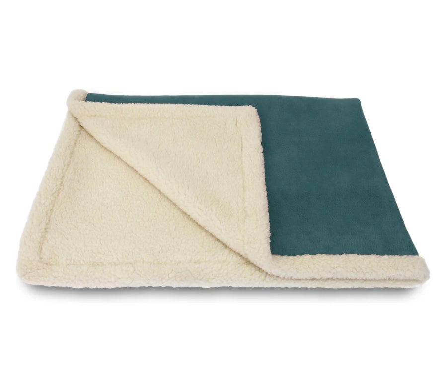 Earthbound Aga Blue Sherpa Fleece Blanket