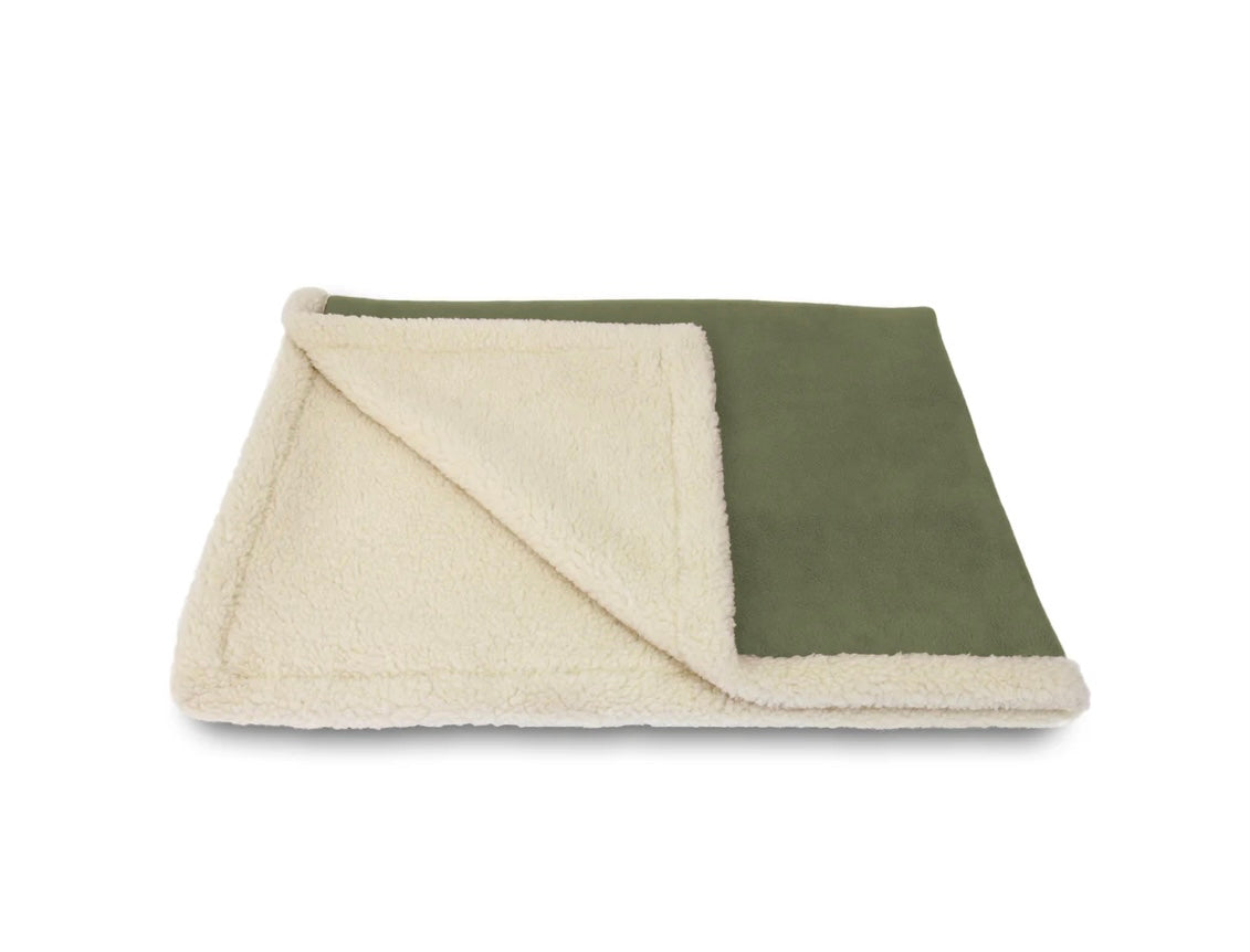 Earthbound Sherpa Fleece Blanket - Juniper Green