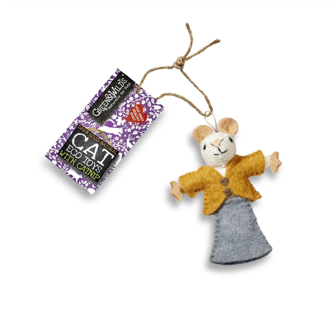 Green & Wilds Nanny Mouse Catnip Eco Toy