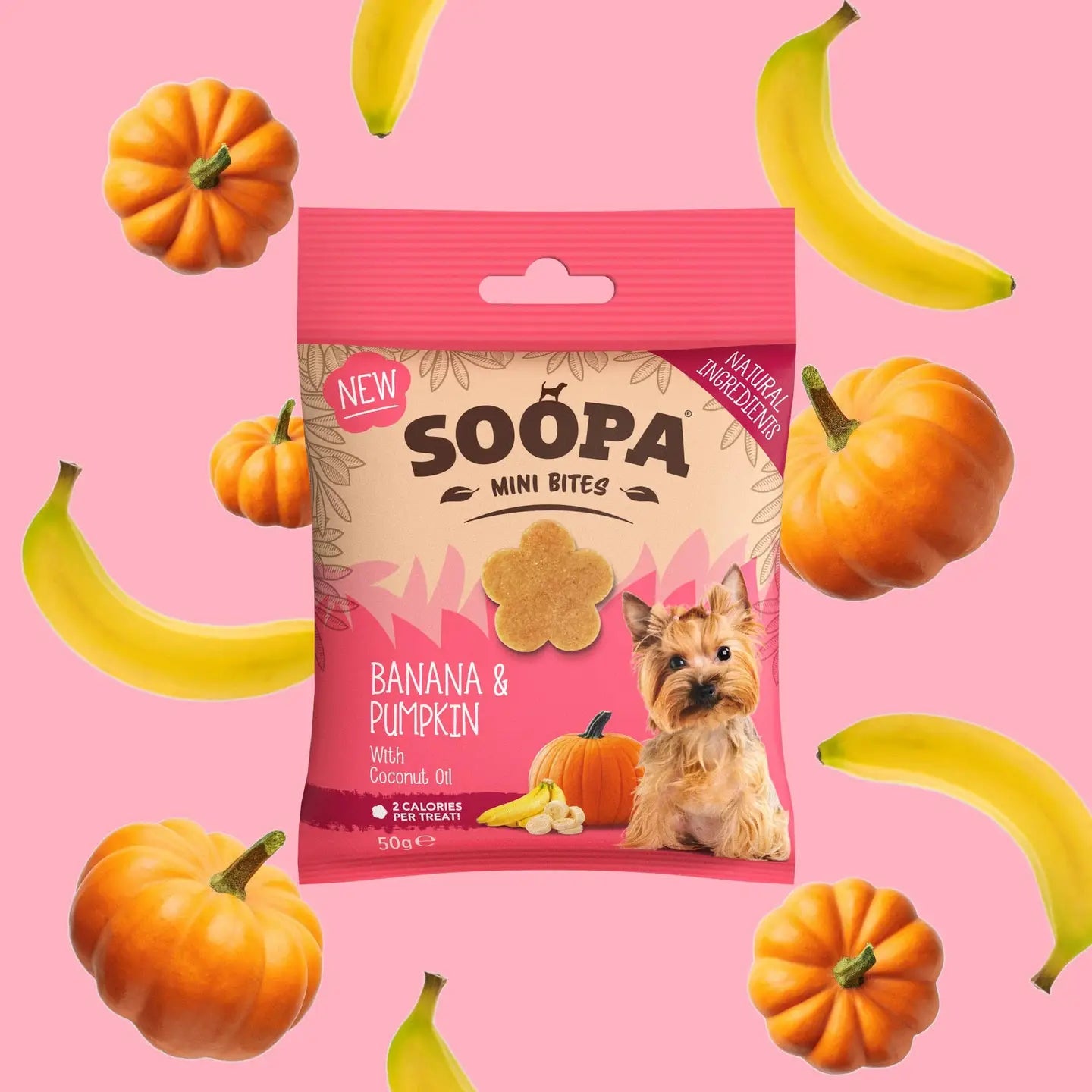 Soopa Mini Breed Banana & Pumpkin Treats