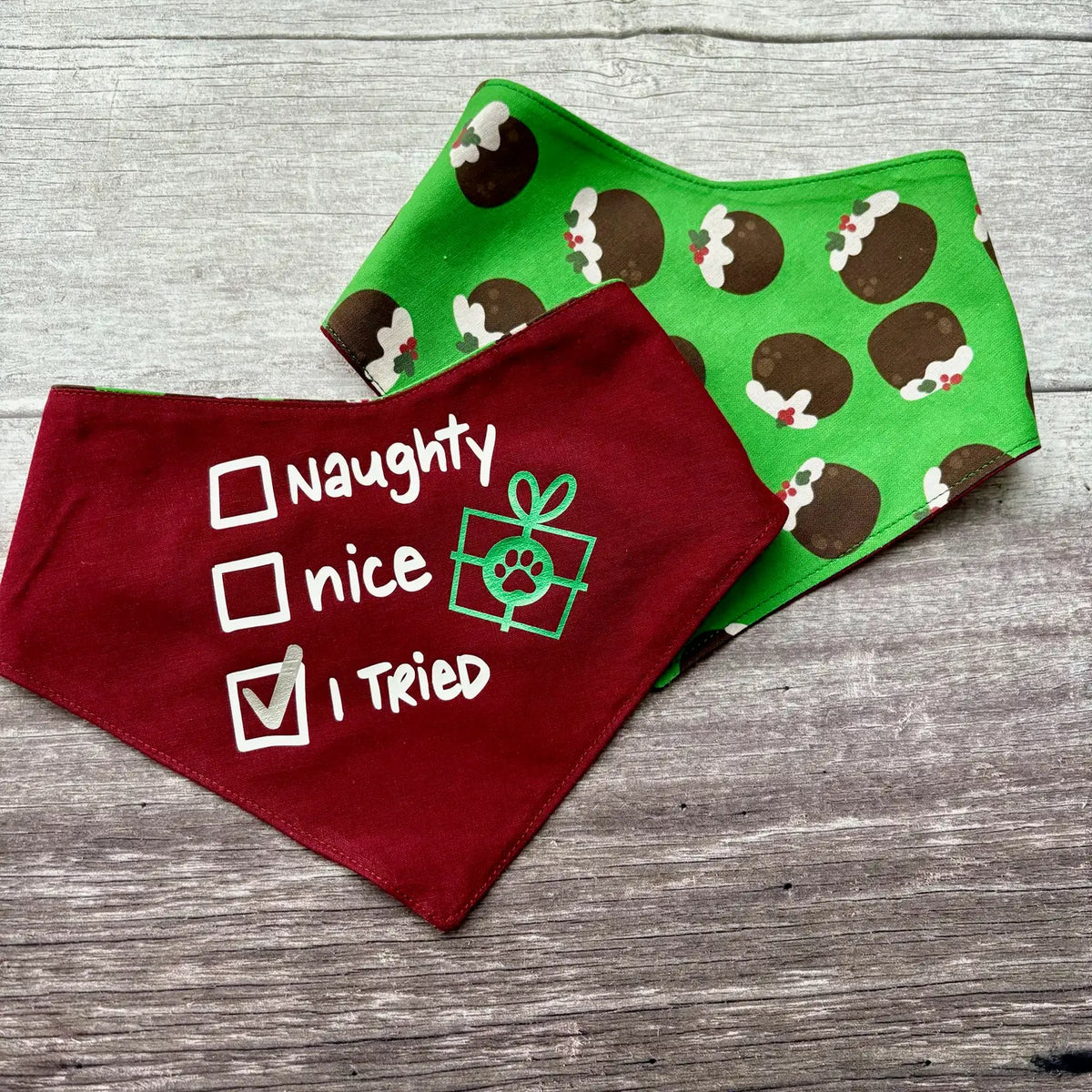 Santa’s List Christmas Dog Bandana