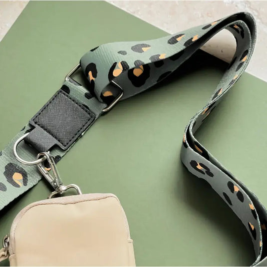 Cocopup Khaki Leopard Bag Strap