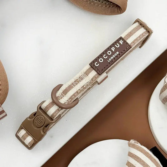 Cocopup London Linen Stripes Collar