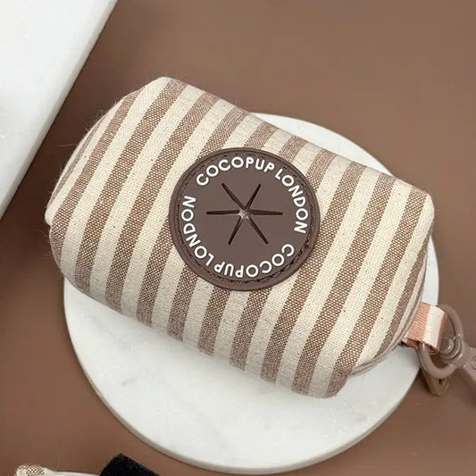 Cocopup London Linen Stripes Poop Bag Holder