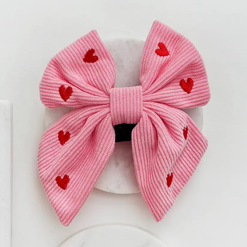 Cocopup Pink Heartstrings Cord Sailor Bow