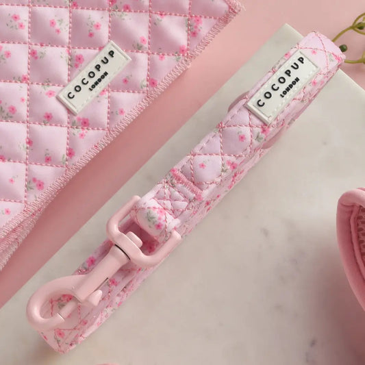 Cocopup Quilted Ditsy Floral Pink Lead