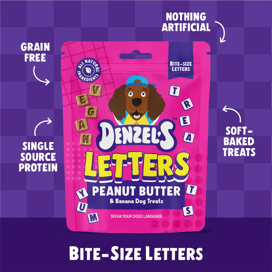 Denzel’s Letters - Peanut Butter & Banana Dog Treats