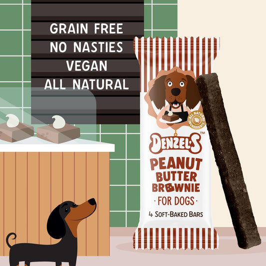 Denzel’s Vegan Peanut Butter Brownie Soft-Baked Bars
