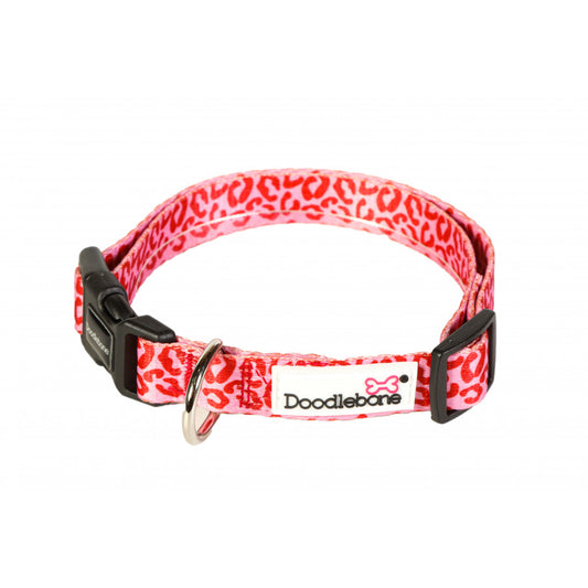 Ruby Leopard Dog Collar