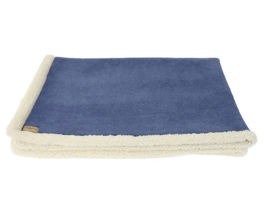 Denim Blue Sherpa Fleece Blanket