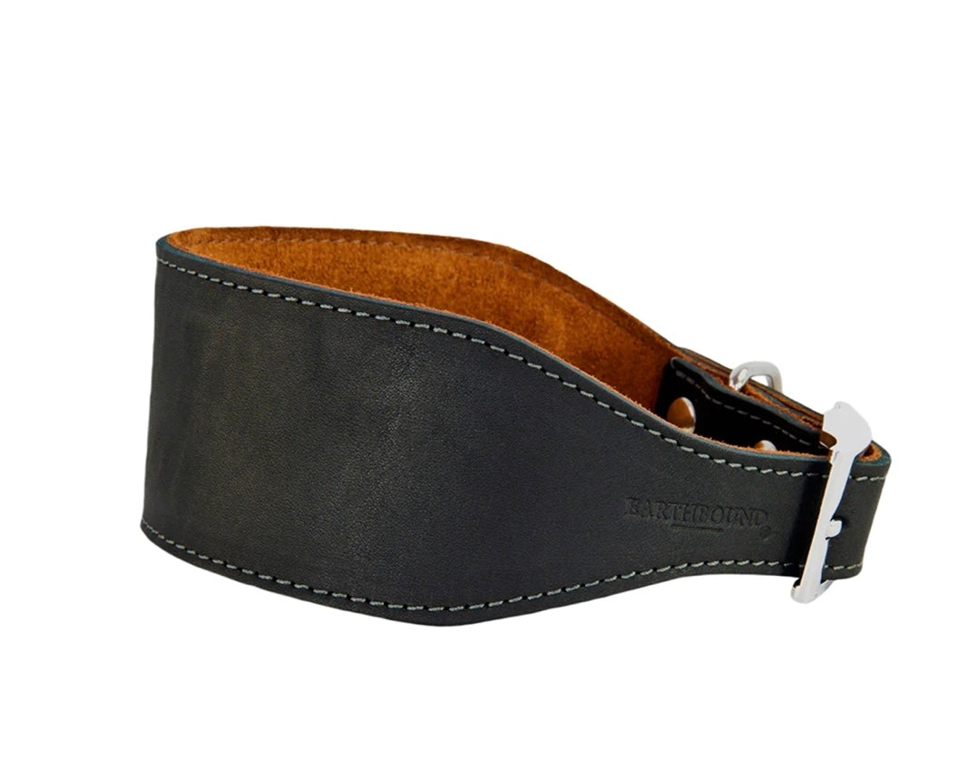 Black Leather Whippet CollarEarthbound