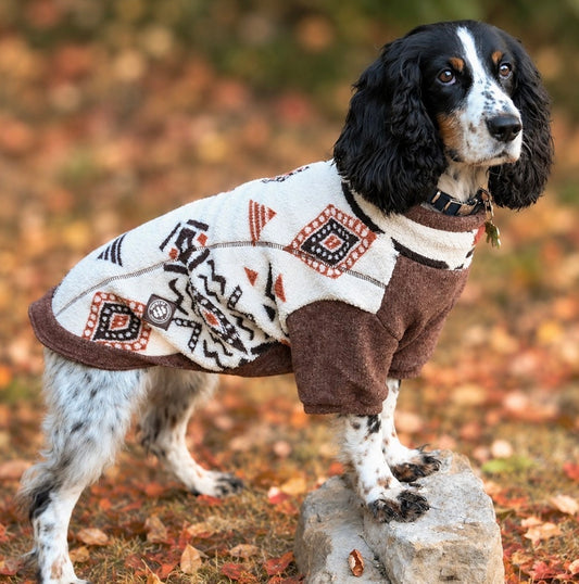 Retro Cream Patterned Fleece