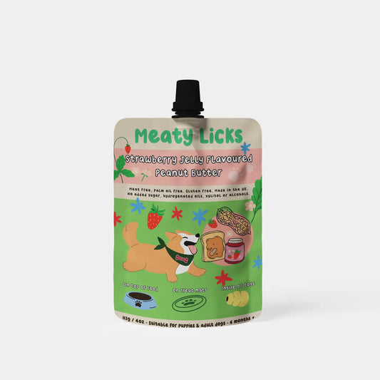 Strawberry Jam Peanut Butter Pouch for Dogs