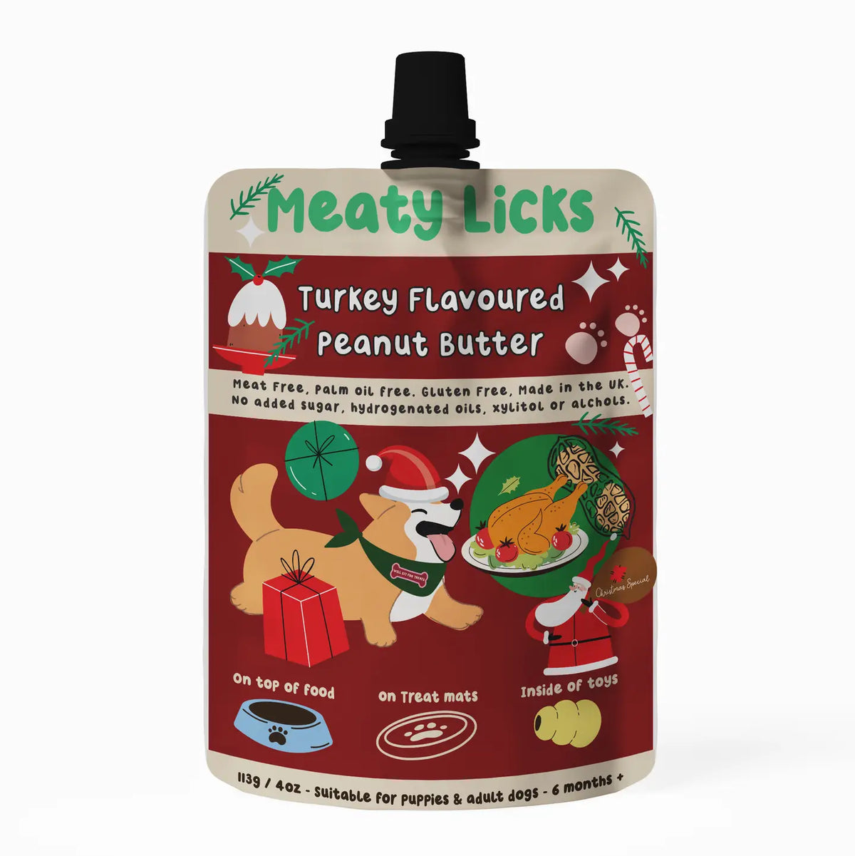 Meaty Licks Turkey Flavoured Peanut Butter