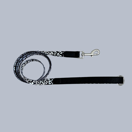 Poppy & Ted Black Leopard Lead