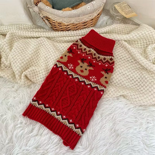 Cable Knit Reindeer Christmas Jumper