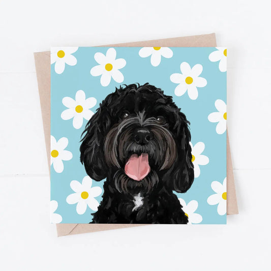Black Cockapoo Card