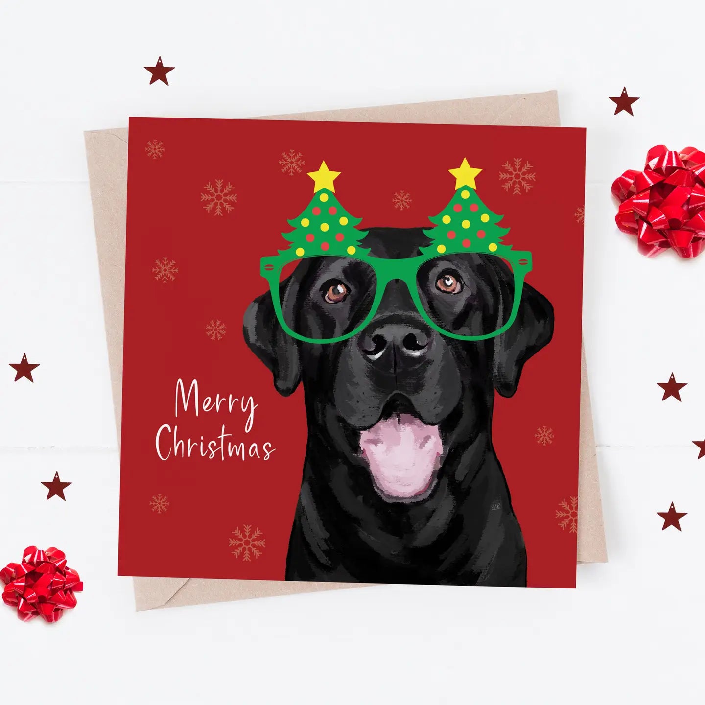 Black Labrador Christmas Card