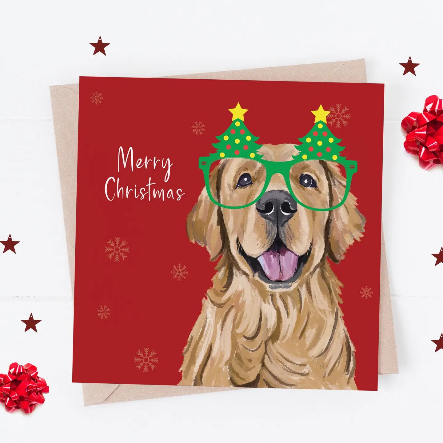 Golden Retriever Christmas Card