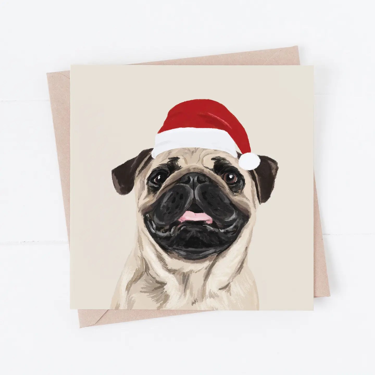Pug Christmas Card