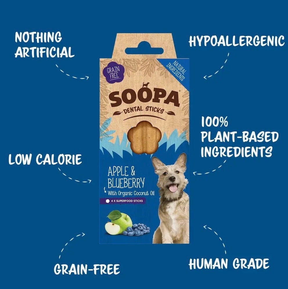Soopa Apple & Blueberry Dental Sticks