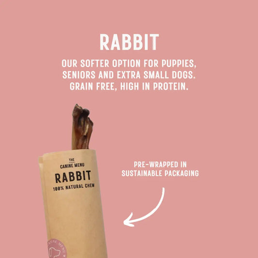 The Canine Menu Rabbit - 100% Natural Chew